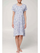 Camicia da notte in morbido jersey di puro cotone
