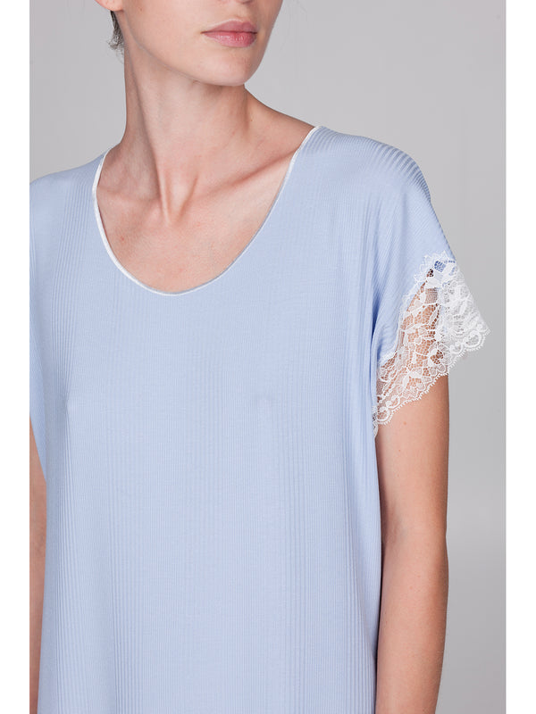 SOFT MICROMODAL LACE CREW-NECK TANK TOP