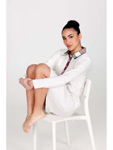CHEMISE DE NUIT EN PUR COTON INTERLOCK CHAUD