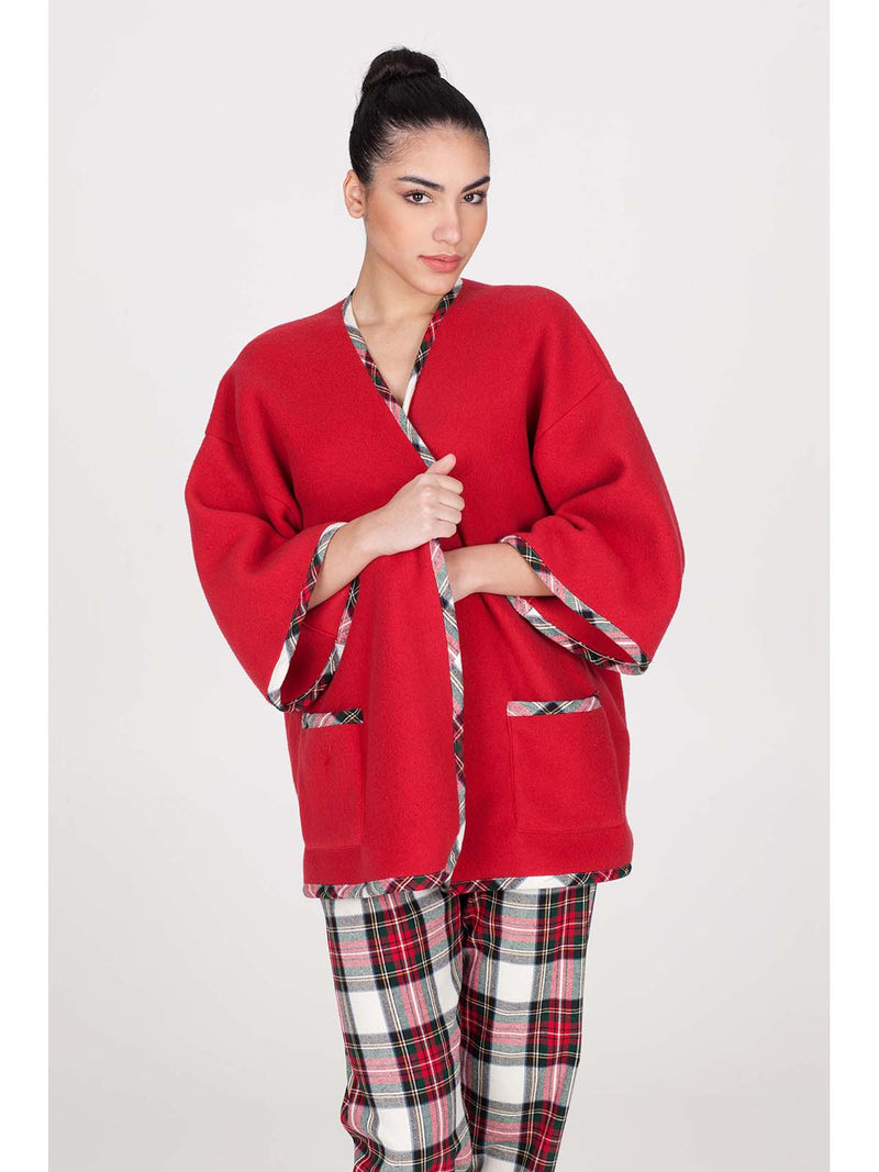 Dressing jacket in warm flannel