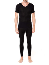T-SHIRT COL EN V BEAUTIWOOL EN 100% MÉRINOS EXTRA-FIN