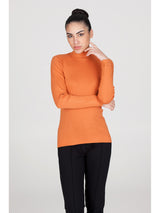 PULL À COL ROULÉ EN COTON MODAL ÉLASTIQUÉ