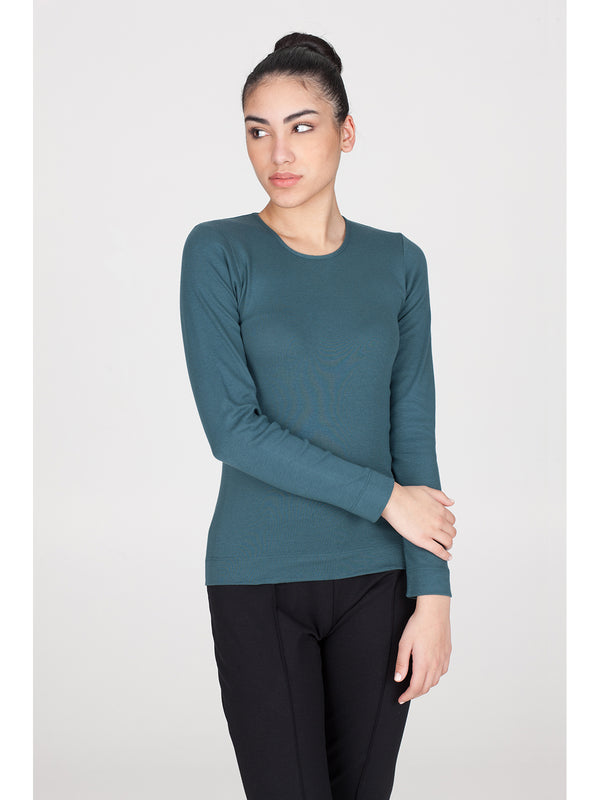 CREW-NECK JERSEY IN STRETCH COTTON MODAL