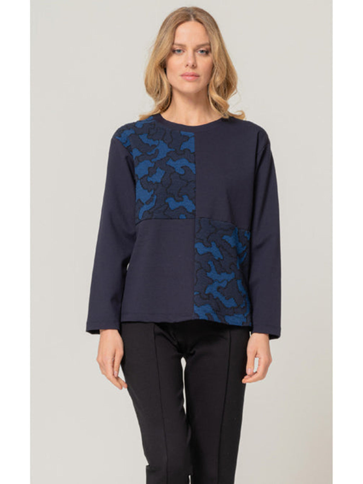 Maglia donna girocollo Blu Boglietti