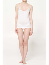 Canotta top in pregiato filoscozia® con pizzo
