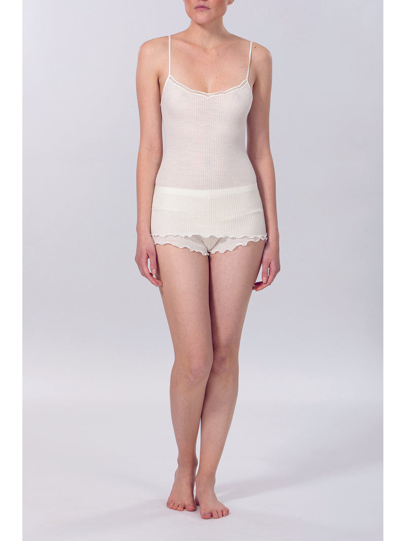 DÉBARDEUR CAMISOLE EN LAINE ET SOIE