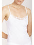 Top in puro cotone con pizzo macrame' Bianco Boglietti