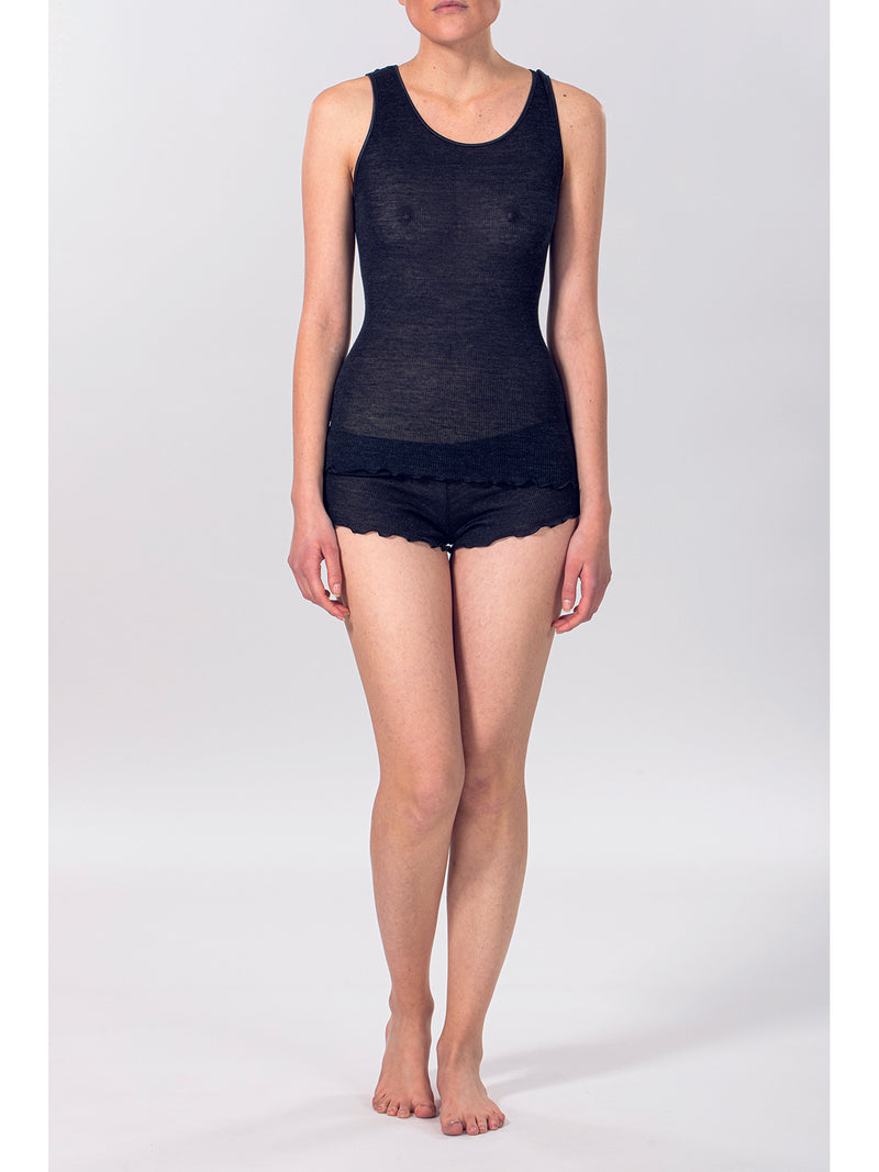 FINE WOOL AND SILK TANK TOP