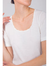 T-SHIRT À DOUBLE SOUS-VÊTEMENTS EN LAINE ET COTON