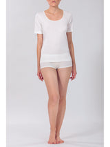 T-SHIRT À DOUBLE SOUS-VÊTEMENTS EN LAINE ET COTON