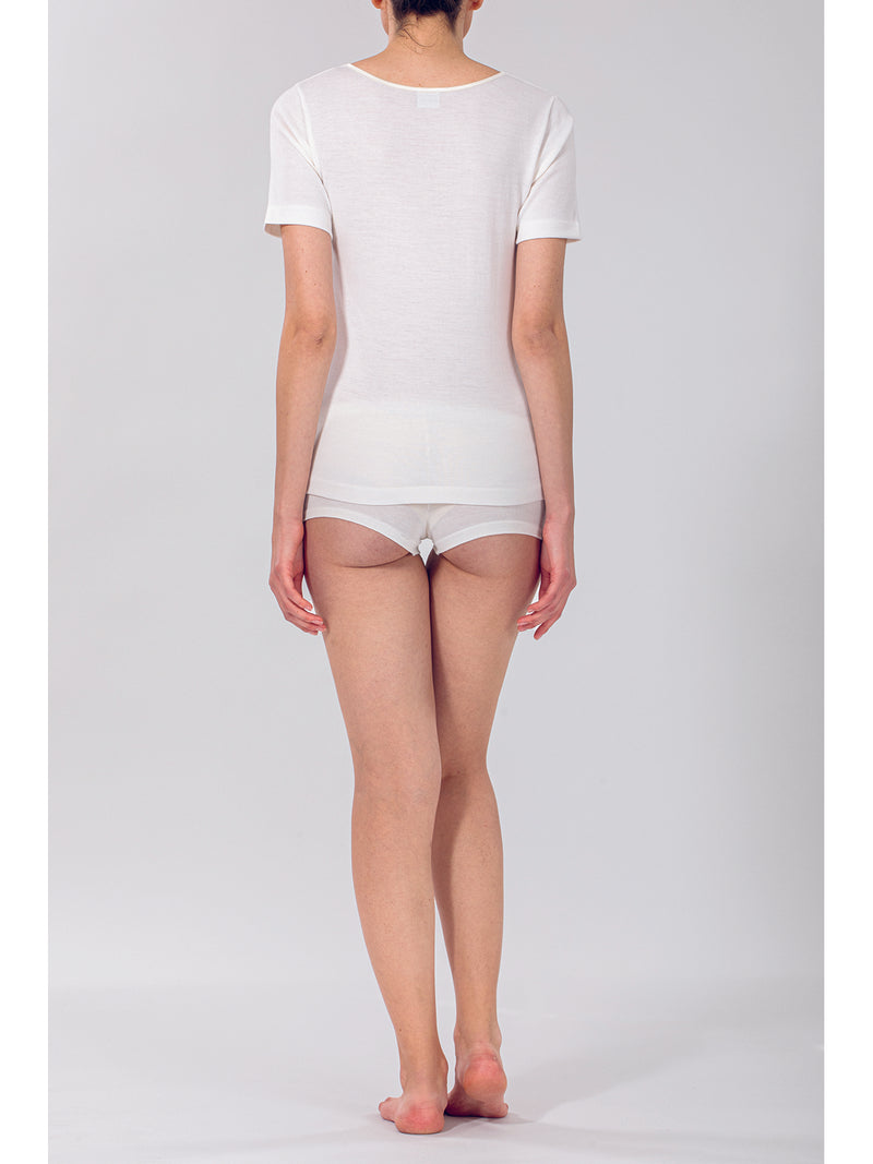 WOOL AND COTTON DOUBLE UNDERWEAR T-SHIRT