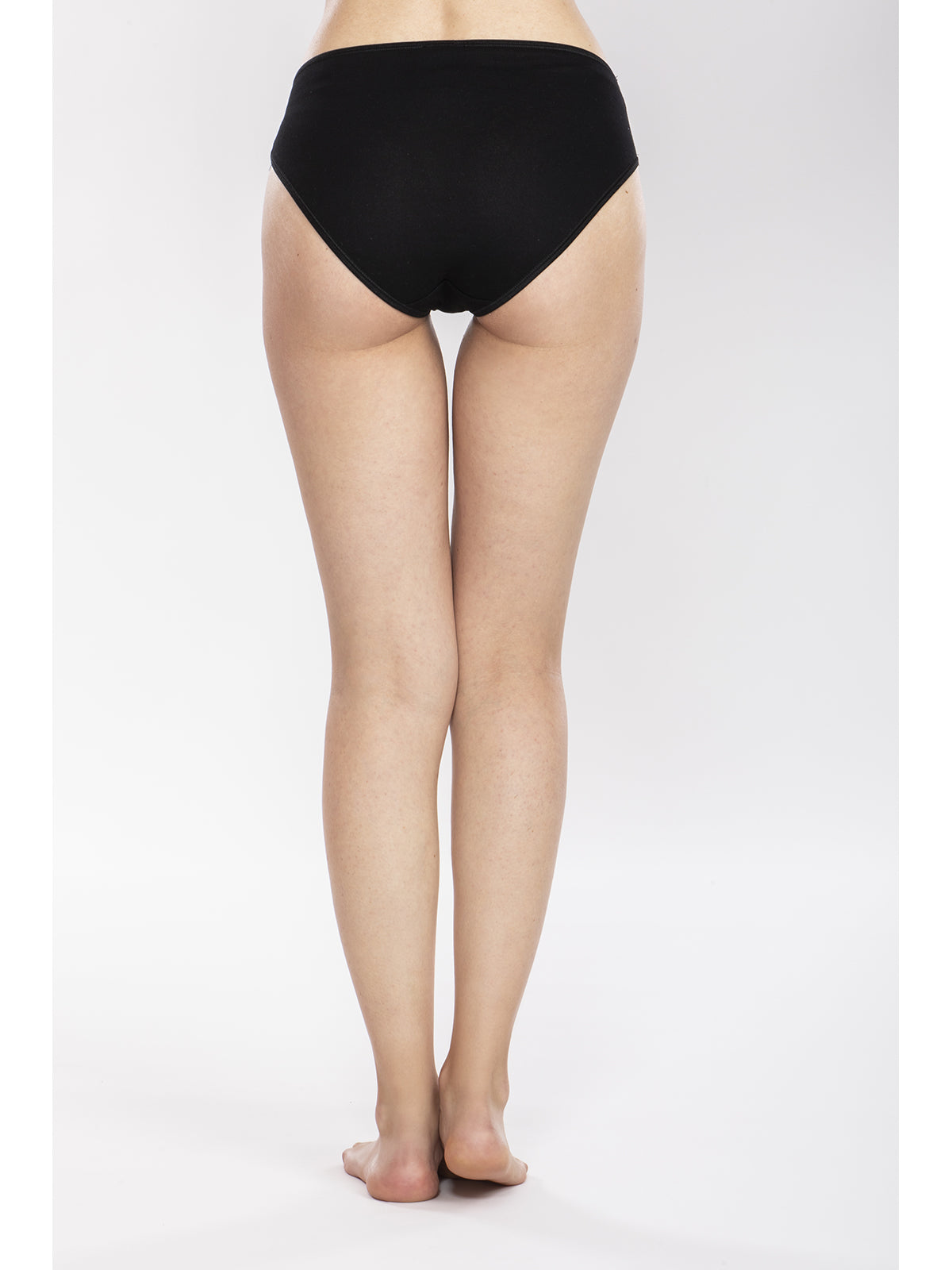 Slip con pizzo elastico in cotone mercerizzato Nero Boglietti