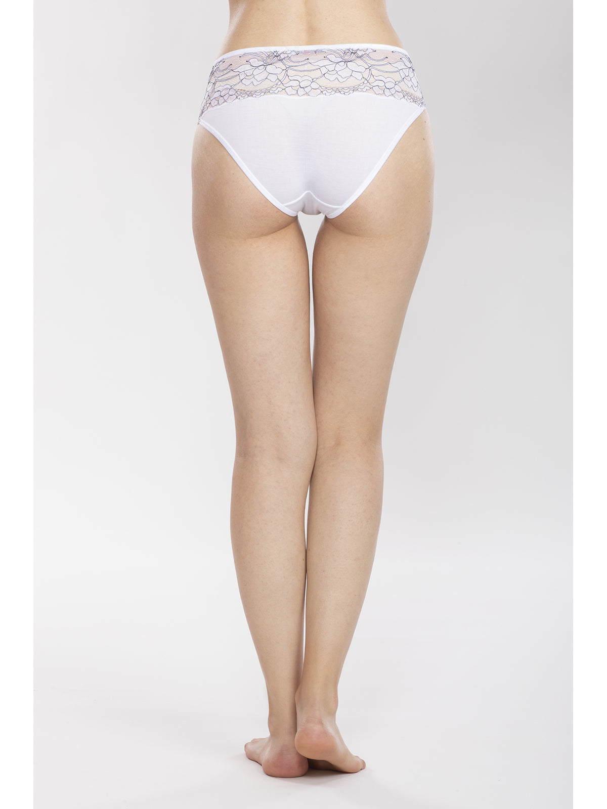 Slip con pizzo elastico in morbido modal Bianco Boglietti