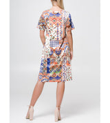 Stretch dress with short sleeves
