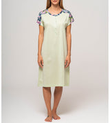 Camicia da notte in setoso puro cotone mercerizzato