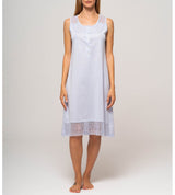 Camicia da notte top in setoso 100% cotone mercerizzato