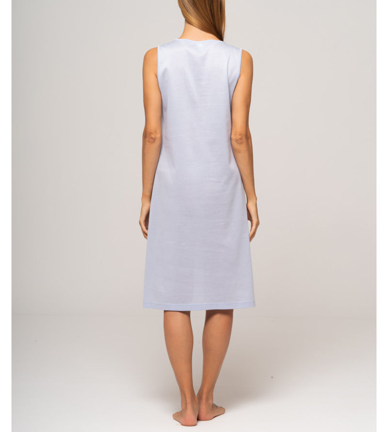 Camicia da notte top in setoso 100% cotone mercerizzato