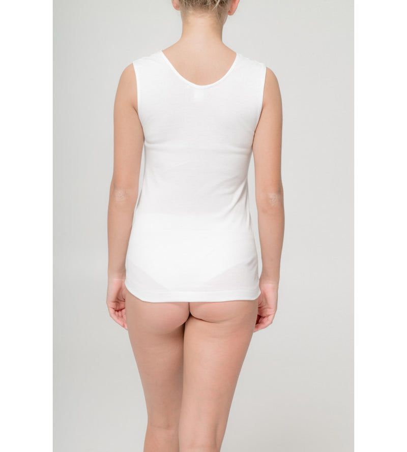 Canotta top in spalla stretta in cotone 100%