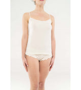 Canottiera top in lana e cotone