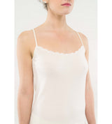 Canottiera top in lana e cotone
