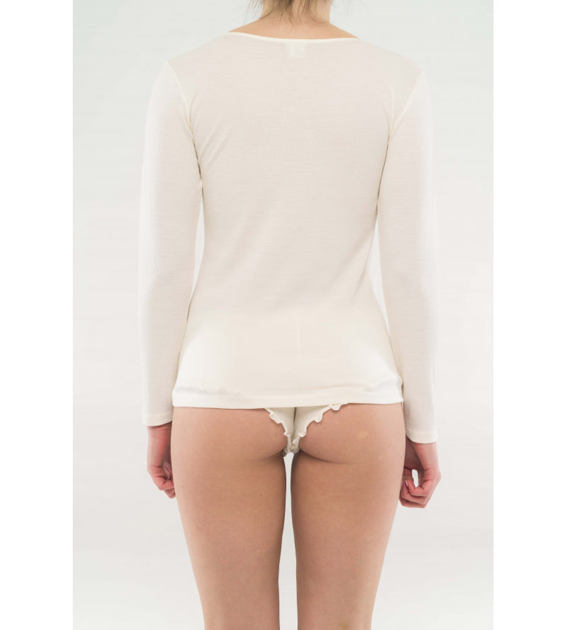 Maglietta in lana e cotone