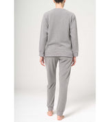 Pigiama collo v con inserto, pantalone con coulisse