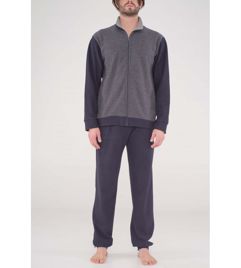 Pyjamas with zip and turtleneck