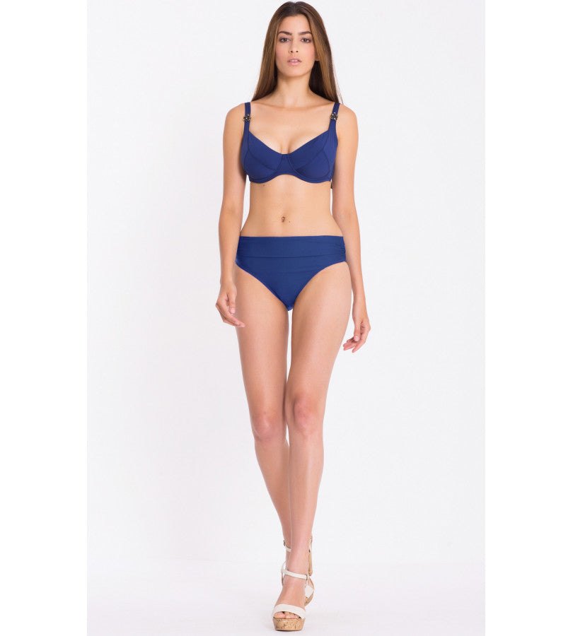 Reggiseno ferretto, spalline regolabili , slip alto double, morbida fodera interna Boglietti